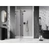 Mexen Lunar L porte de douche pivotante gauche 130 cm, transparent, noir - 834L-130-000-70-00-L