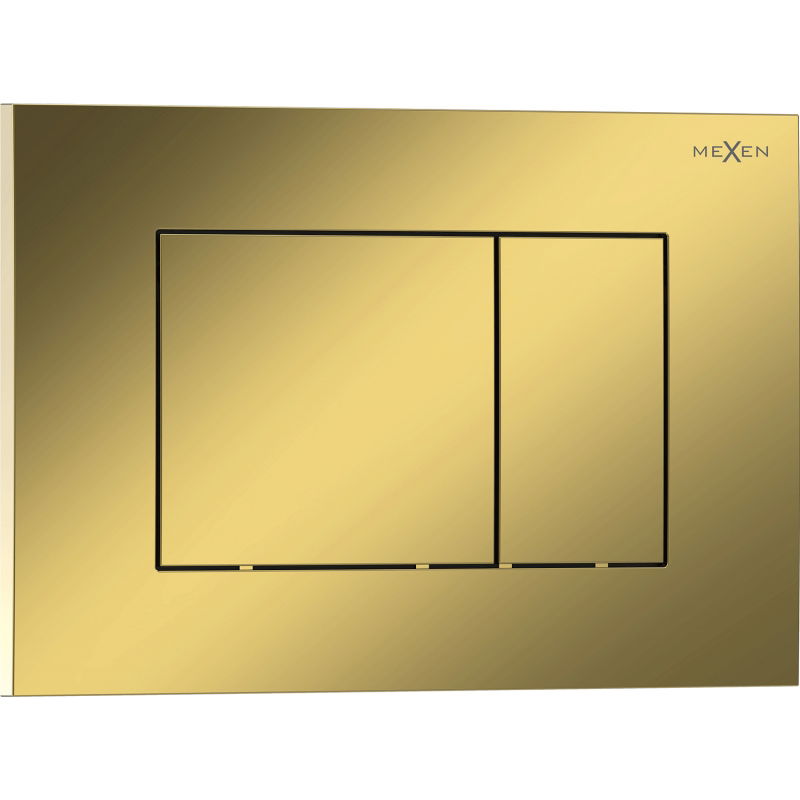 Bouton de chasse d'eau Mexen Tex 02, or champagne brillant - 6102-08