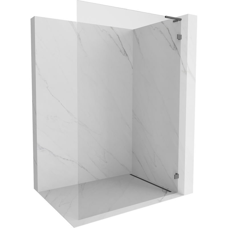 Mexen Lunar L Paroi de douche Walk-in droite 80 x 200 cm, transparent 8 mm, gris canon brossé - 830L-080-000-66-00-P