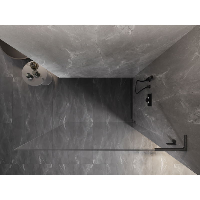 Mexen Lunar L paroi de douche Walk-in droite 100 x 200 cm, transparent 8 mm, gris canon brossé - 830L-100-000-66-00-P