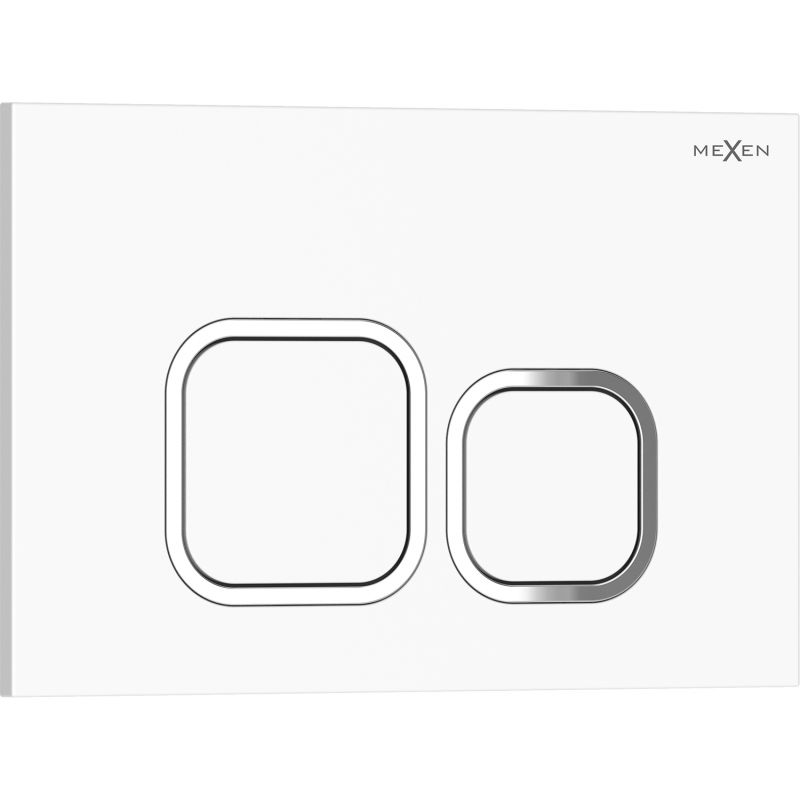 Mexen Tex 03 bouton de chasse d'eau, blanc brillant - 6103-01