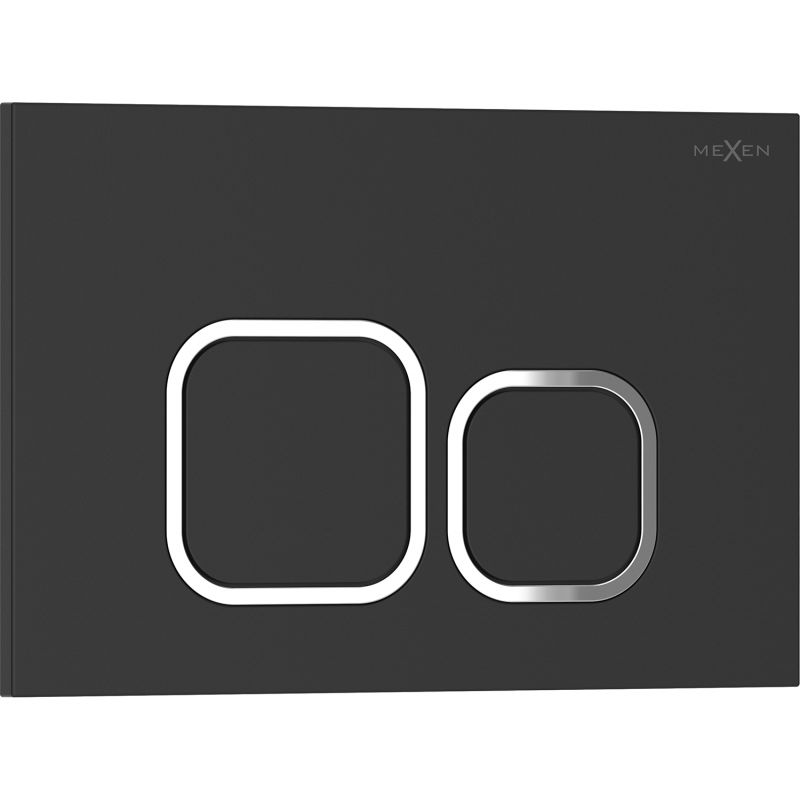 Mexen Tex 03 bouton de chasse d'eau, noir mat - 6103-02