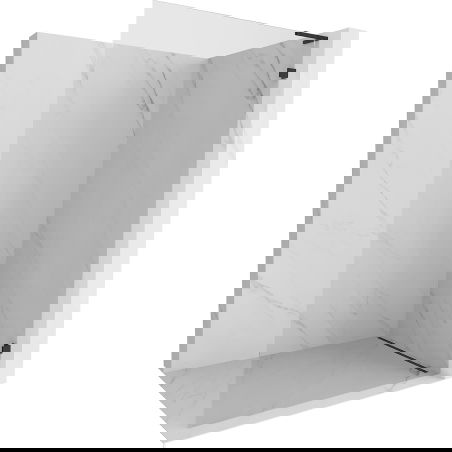 Mexen Lunar L paroi de douche Walk-in droite 100 x 200 cm, transparente 8 mm, noire - 830L-100-000-70-00-P