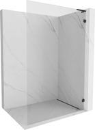 Mexen Lunar L paroi de douche Walk-in droite 100 x 200 cm, transparent 8 mm, noir - 830L-100-000-70-00-P