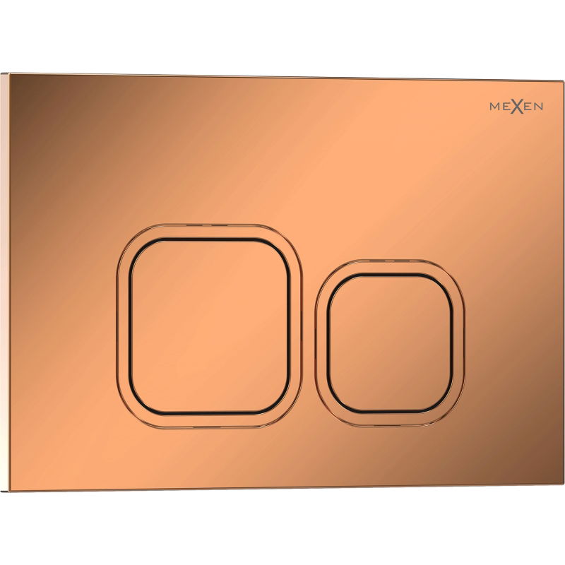 Mexen Tex 03 bouton de chasse d'eau, or rose brillant - 6103-09