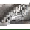 Paroi de douche Mexen Lunar L Walk-in droite 90 x 200 cm, transparent 8 mm, nickel brossé - 830L-090-000-97-00-P