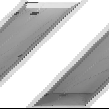 Mexen Lunar L porte de douche pivotante gauche 80 cm, transparent, métal anthracite - 834L-080-000-95-00-L