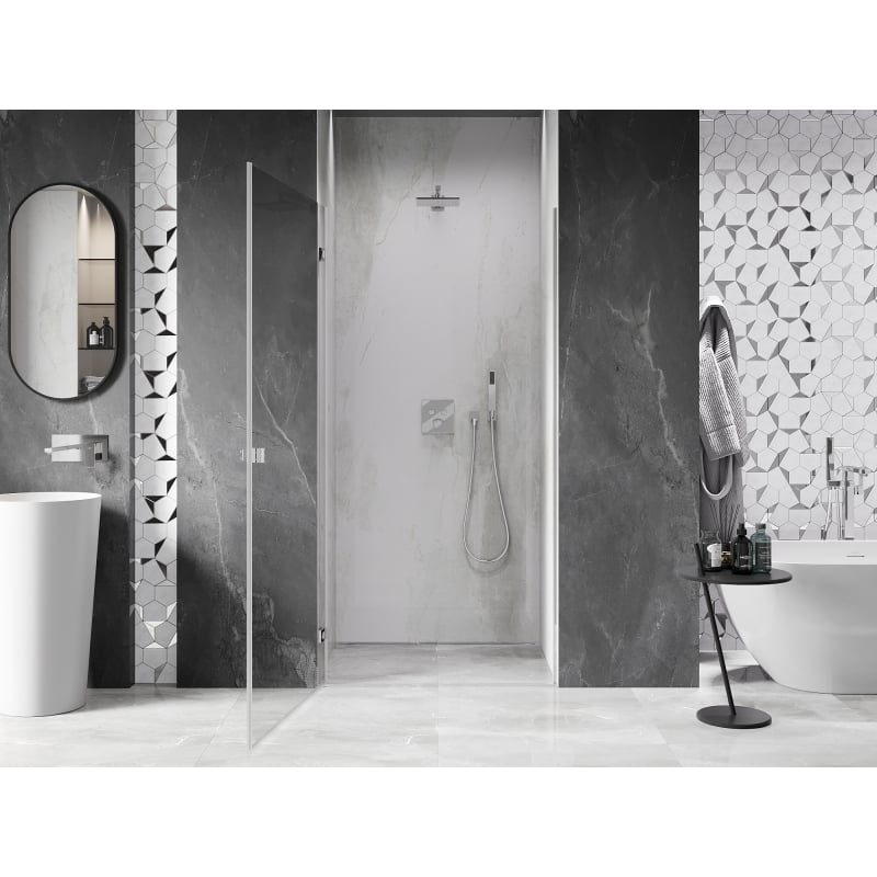 Mexen Lunar-B porte de douche pivotante gauche 75 cm, transparent, chrome - 832-075-000-01-00-L