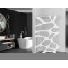 Mexen Kioto paroi de douche Walk-in 120 x 200 cm, ondulation blanche 8 mm, blanc - 800-120-101-20-97