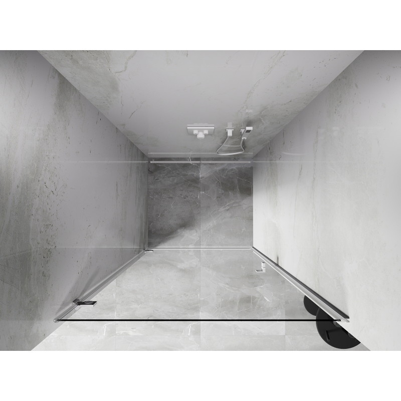 Mexen Lunar-B porte de douche pivotante gauche 75 cm, transparent, blanc - 832-075-000-20-00-L