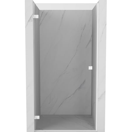 Mexen Lunar-B porte de douche battante gauche 80 cm, transparent, blanc - 832-080-000-20-00-L