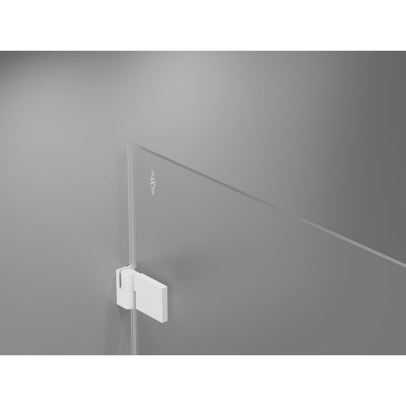 Mexen Lunar-B porte de douche battante gauche 90 cm, transparent, blanc - 832-090-000-20-00-L