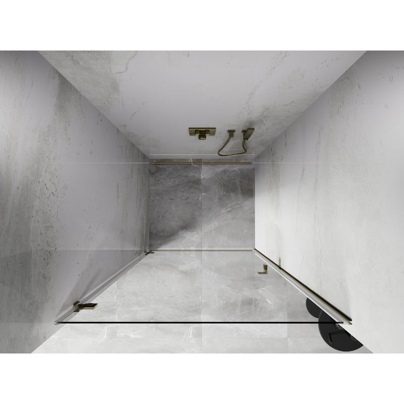 Mexen Lunar-B porte de douche pivotante gauche 60 cm, transparent, doré - 832-060-000-50-00-L