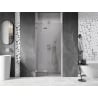 Mexen Lunar L porte de douche pivotante gauche 80 cm, transparent, nickel brossé - 834L-080-000-97-00-L