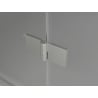 Mexen Lunar L porte de douche pivotante gauche 80 cm, transparent, nickel brossé - 834L-080-000-97-00-L