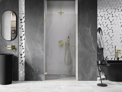 Mexen Lunar-B porte de douche pivotante gauche 95 cm, transparent, or brossé - 832-095-000-55-00-L
