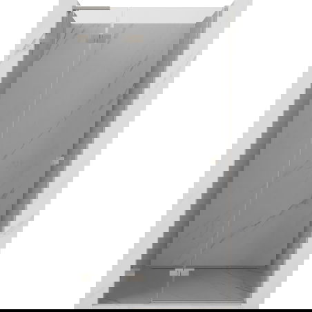 Mexen Lunar L porte de douche pivotante gauche 125 cm, transparent, nickel brossé - 834L-125-000-97-00-L