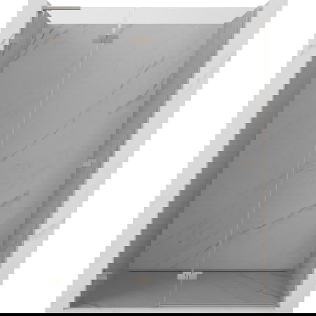 Mexen Lunar L portes de douche pivotantes gauche 130 cm, transparentes, nickel brossé - 834L-130-000-97-00-L