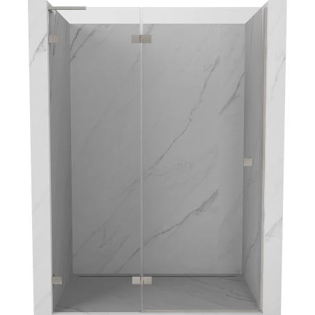 Mexen Lunar L porte de douche pivotante gauche 135 cm, transparent, nickel brossé - 834L-135-000-97-00-L