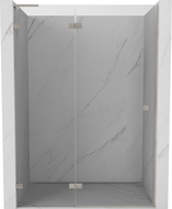 Mexen Lunar L porte de douche pivotante gauche 135 cm, transparent, nickel brossé - 834L-135-000-97-00-L