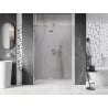 Mexen Lunar L porte de douche pivotante gauche 135 cm, transparent, nickel brossé - 834L-135-000-97-00-L