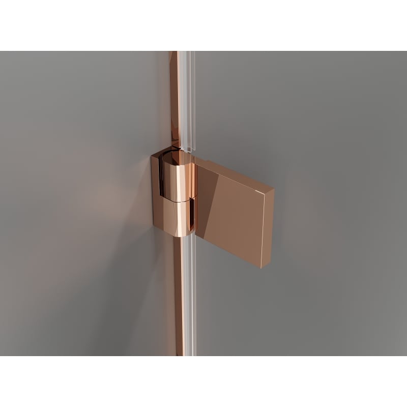Mexen Lunar-B porte de douche battante gauche 60 cm, transparent, or rose - 832-060-000-60-00-L