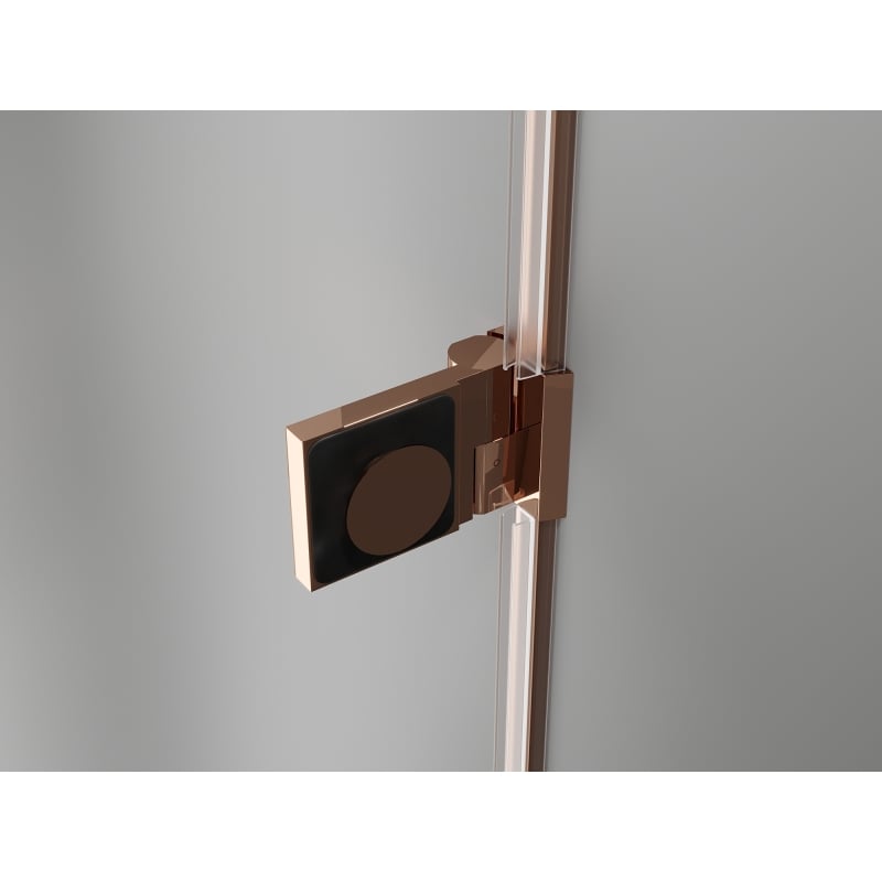 Mexen Lunar-B porte de douche pivotante gauche 75 cm, transparent, or rose - 832-075-000-60-00-L