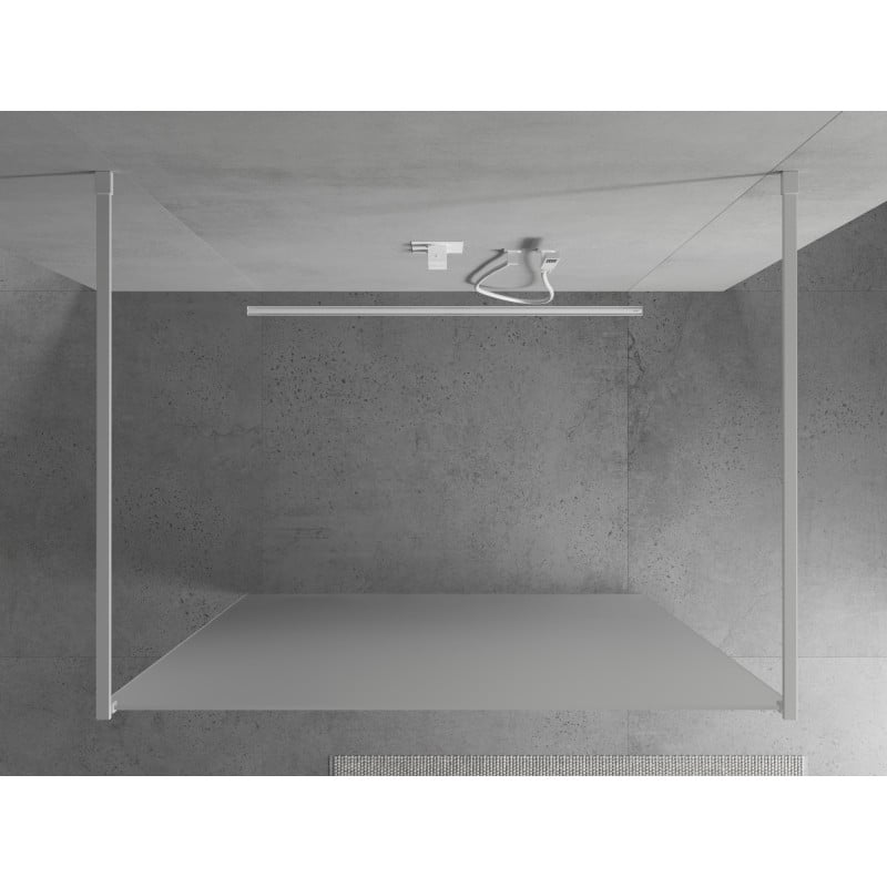 Mexen Kioto paroi de douche autoportante 120 x 200 cm, dépoli 8 mm, blanc - 800-120-002-20-30