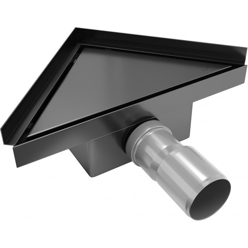 Mexen Flat-T M13 siphon de sol triangulaire 20 x 20 cm, noir - 1710320