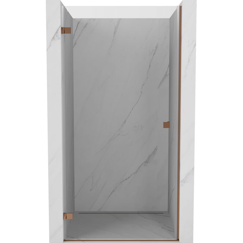 Mexen Lunar-B porte de douche pivotante gauche 95 cm, transparent, or rose - 832-095-000-60-00-L