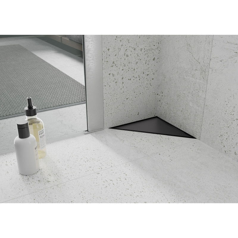 Mexen Flat-T M13 siphon de sol triangulaire 20 x 20 cm, noir - 1710320
