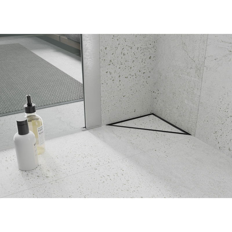 Mexen Flat-T M13 siphon de sol triangulaire 20 x 20 cm, noir - 1710320