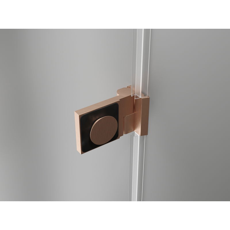Mexen Lunar-B porte de douche battante gauche 60 cm, transparent, cuivre brossé - 832-060-000-65-00-L