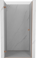 Mexen Lunar-B porte de douche battante gauche 65 cm, transparent, cuivre brossé - 832-065-000-65-00-L