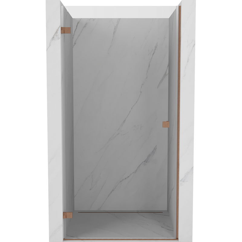 Mexen Lunar-B porte de douche pivotante gauche 80 cm, transparent, cuivre brossé - 832-080-000-65-00-L