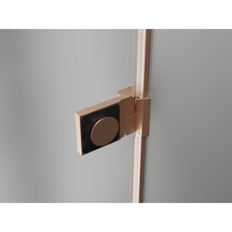 Mexen Lunar-B porte de douche pivotante gauche 80 cm, transparent, cuivre brossé - 832-080-000-65-00-L