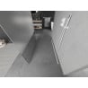Mexen Kioto paroi de douche autoportante 120 x 200 cm, transparent/givre 8 mm, blanc - 800-120-002-20-35