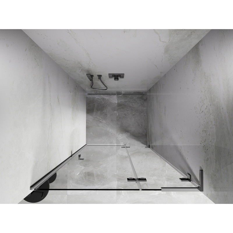 Mexen Lunar L porte de douche pivotante droite 80 cm, transparent, chrome - 834L-080-000-01-00-P