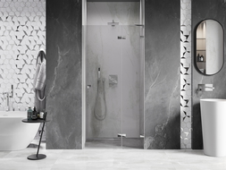 Mexen Lunar L porte de douche pivotante droite 100 cm, transparent, chrome - 834L-100-000-01-00-P