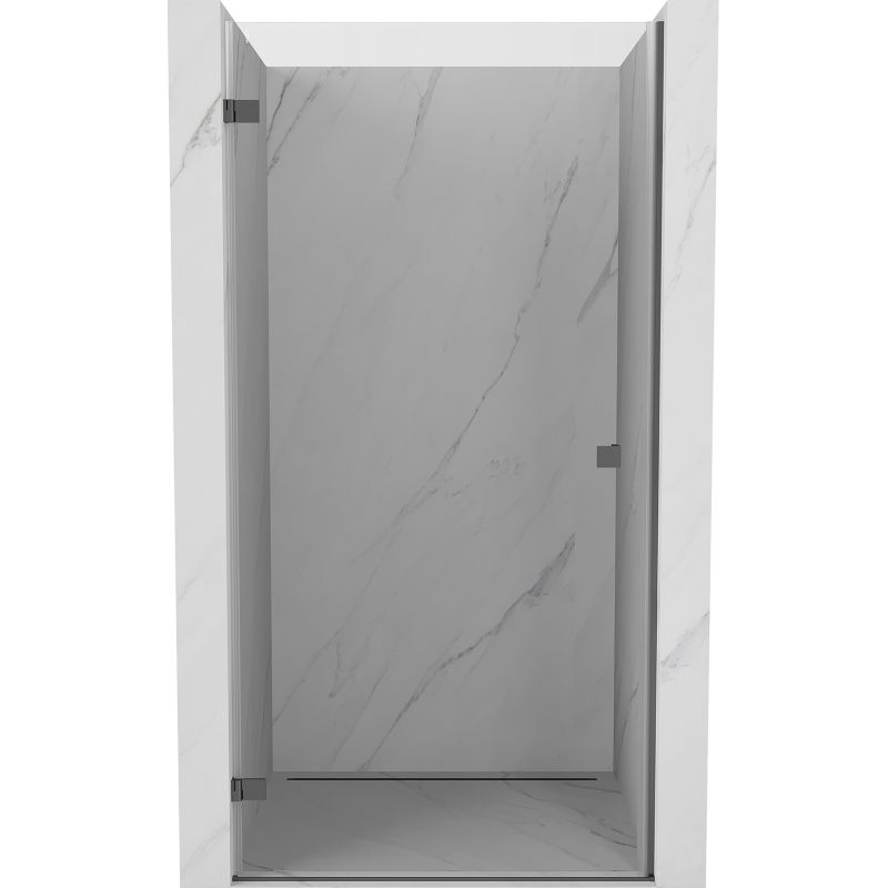 Mexen Lunar-B porte de douche pivotante gauche 70 cm, transparent, métal gun - 832-070-000-95-00-L