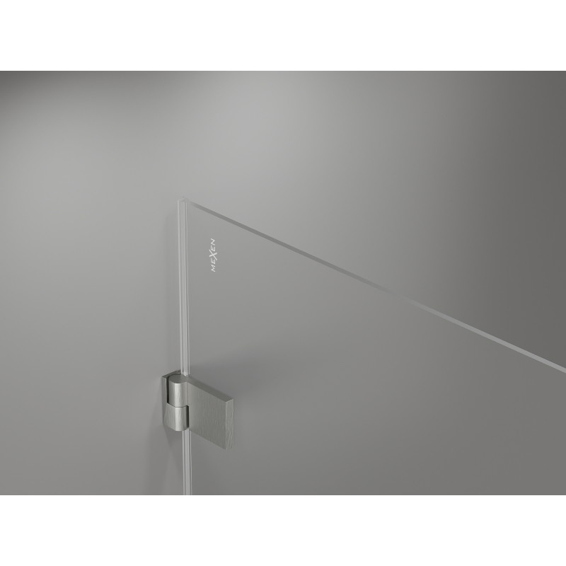 Mexen Lunar-B porte de douche pivotante gauche 70 cm, transparent, nickel brossé - 832-070-000-97-00-L