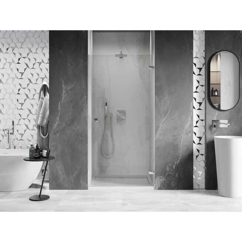 Mexen Lunar-B porte de douche pivotante droite 75 cm, transparent, chrome - 832-075-000-01-00-P