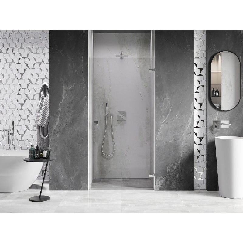 Mexen Lunar-B porte de douche pivotante droite 75 cm, transparent, chrome - 832-075-000-01-00-P