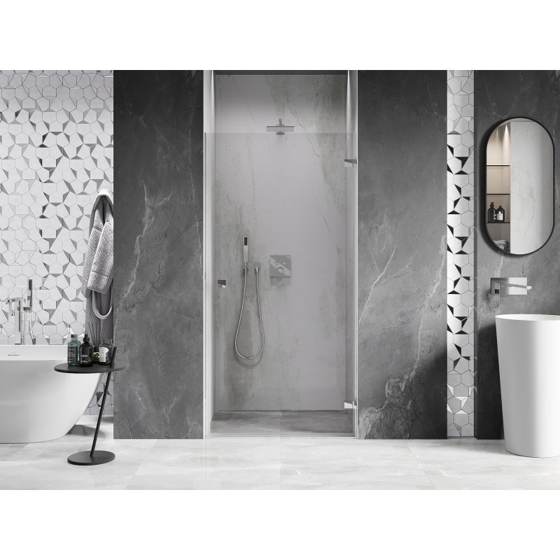 Mexen Lunar-B porte de douche pivotante droite 85 cm, transparent, chrome - 832-085-000-01-00-P