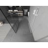 Mexen Kioto paroi de douche autoportante 120 x 200 cm, grille noire 8 mm, blanc - 800-120-002-20-77