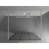 Mexen Kioto paroi de douche autoportante 120 x 200 cm, grille noire 8 mm, blanc - 800-120-002-20-77
