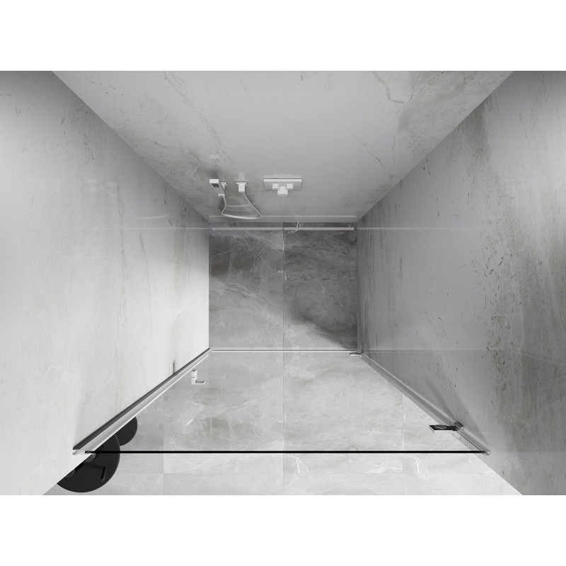 Mexen Lunar-B porte de douche pivotante droite 85 cm, transparent, blanc - 832-085-000-20-00-P