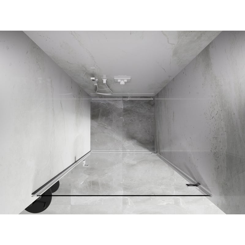 Mexen Lunar-B porte de douche pivotante droite 95 cm, transparent, blanc - 832-095-000-20-00-P