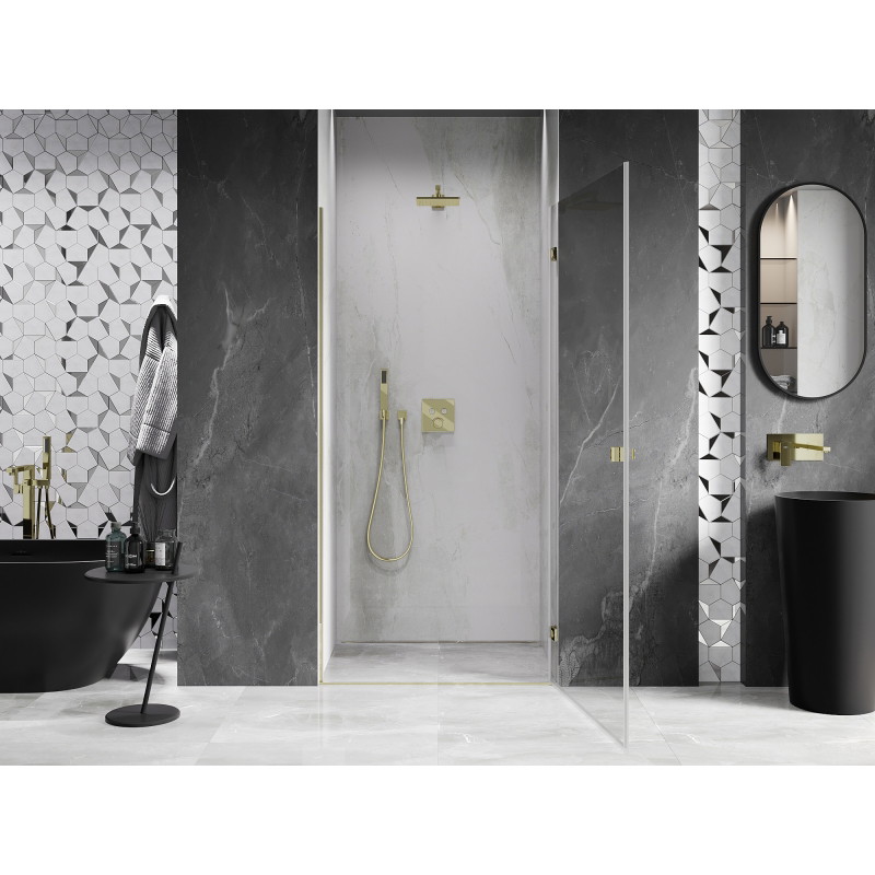 Mexen Lunar-B porte de douche pivotante droite 95 cm, transparent, doré - 832-095-000-50-00-P
