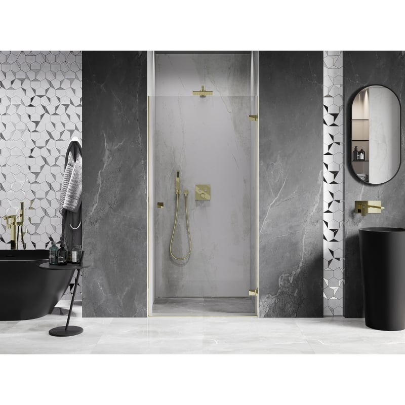 Mexen Lunar-B porte de douche pivotante droite 95 cm, transparent, doré - 832-095-000-50-00-P